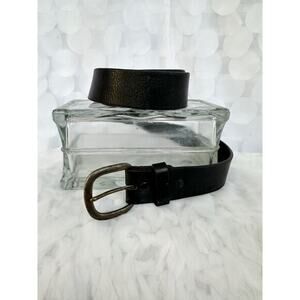 JUSTIN Mens size 40 Black Genuine Leather Belt PEBBLED 1.5" Chunky Buckle USA